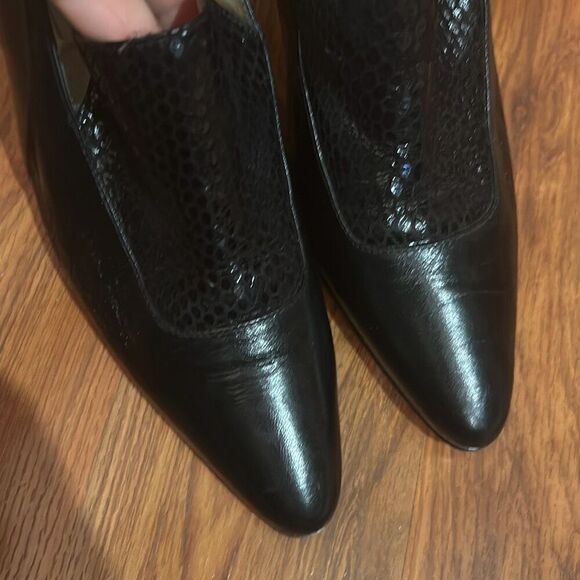 Michael G. Abrams black leather gorgeous pumps 7.5 - Picture 3 of 7